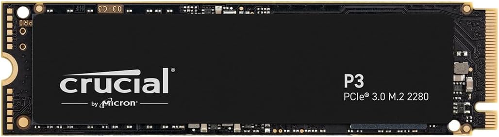 SSD Nvme Crucial P3 500GB PCIe Gen3