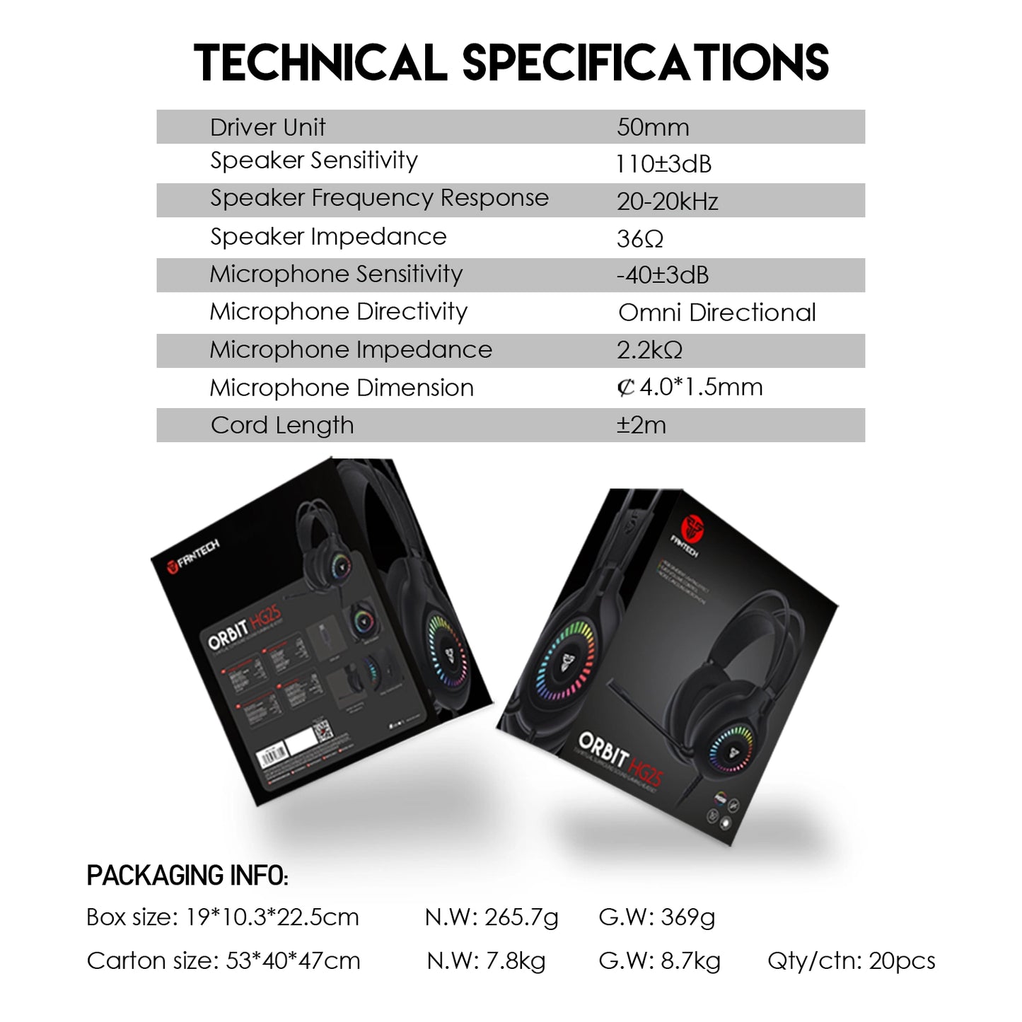 Headset Fantech HG28 PORTAL 7.1