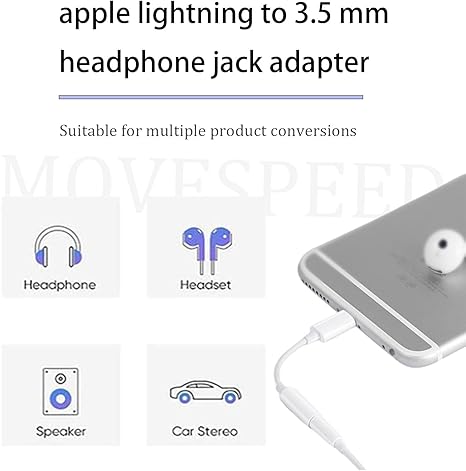 Adaptador Movespeed  Lightning a Jack 3.5mm para iPhone