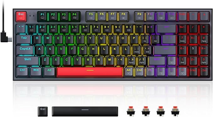 Teclado Redragon K636LGR-R Kitava Lite