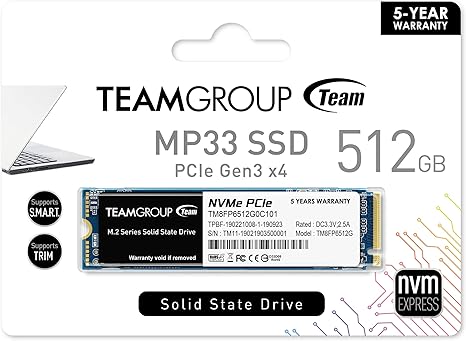 SSD NVME Team Group MP33  Gen3 512GB