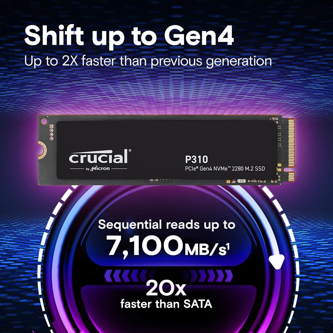 SSD NVMe Crucial P310 500GB 2280 PCIe Gen4