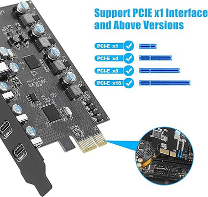 Adaptador FANBLACK PCIe to USB 3.2 Gen 2 Card