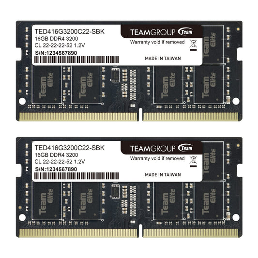 RAM Laptop Team Group  Elite DDR4 32GB Kit (2 x 16GB) 3200MHz