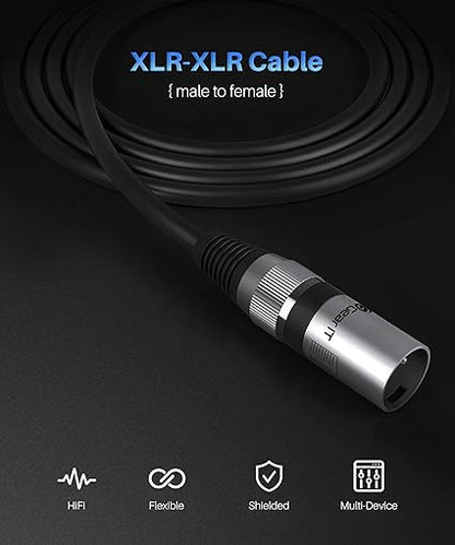 Cable de micrófono GearIT XLR a XLR 20 pies