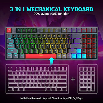 Teclado Redragon K636LGR-R Kitava Lite