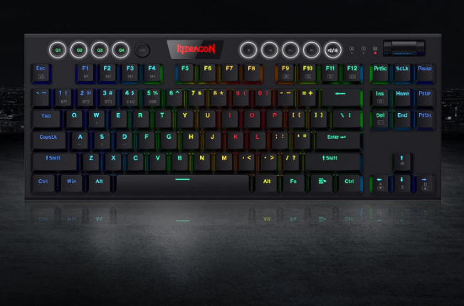 Teclado Redragon K621 Horus TKL Wireless