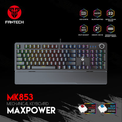 Teclado Gaming Fantech MK853 MAXPOWER NEGRO