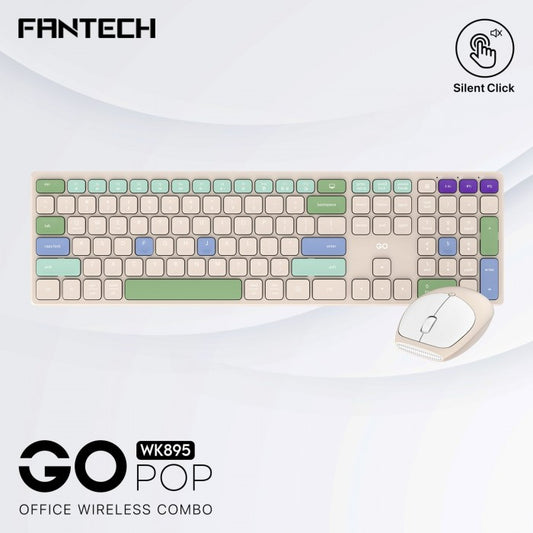 Combo Fantech WK895 Wireless Beige