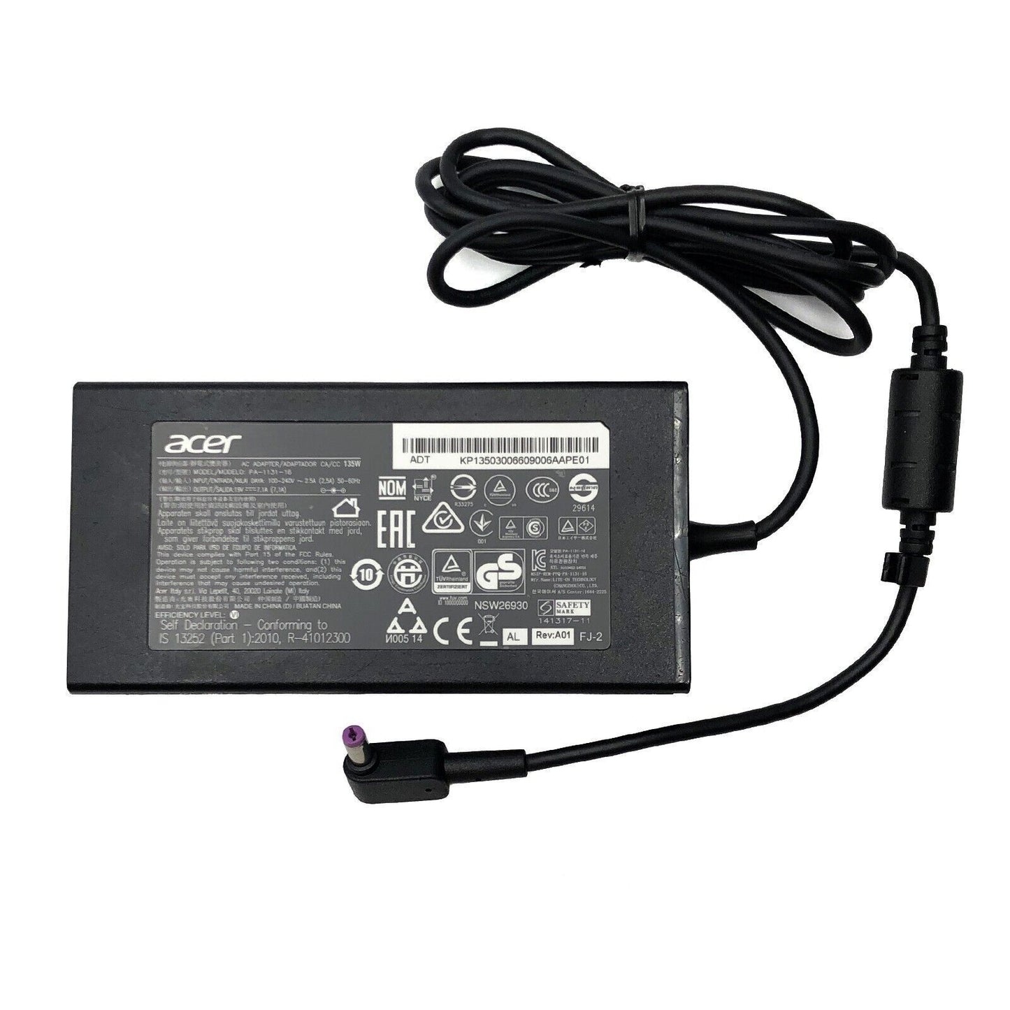 Cargador Acer 135W 19V 7.1A AC Power Adapter PA-1131-16