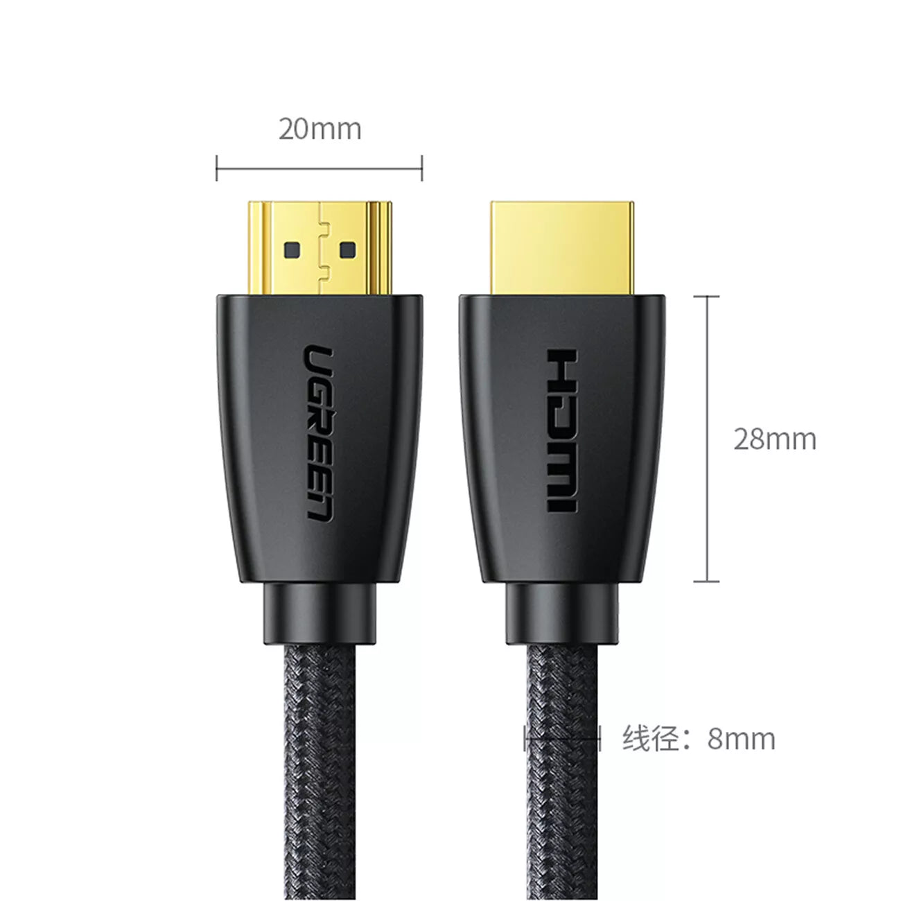 Cable Ugreen HDMI 4K 2.0 6.6 pies