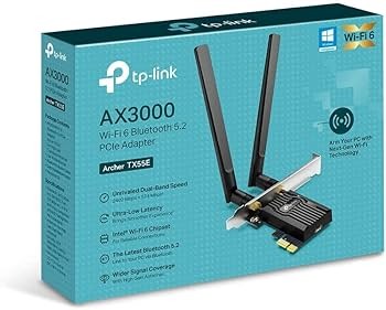 WiFi Bluetooth PCI TP'Link AX3000 (Archer TX55E), Bluetooth 5.2, WPA3