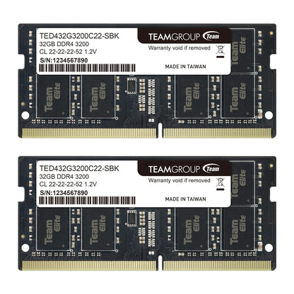 RAM Laptop Team Group Elite SODIMM DDR4 64GB (2x32GB) 3200MHz